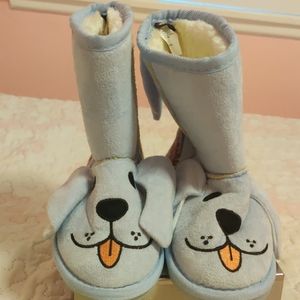 Muk Luks Doggie boots light blue